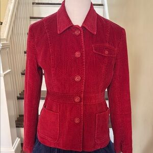 Willi Smith Red Corduroy Blazer Tailored Fit